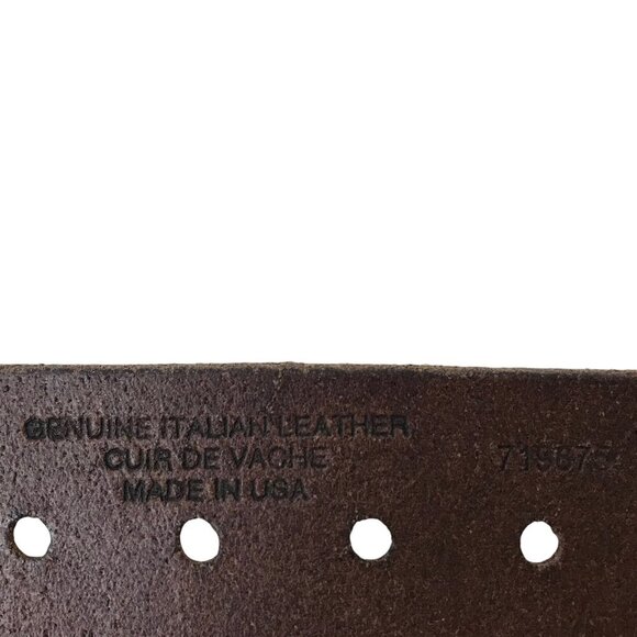 Banana Republic Brown Leather Belt With Brass Coloured Buckle Size S - Picture 6 of 6